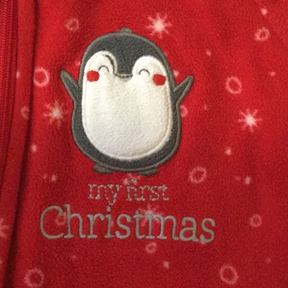 🎉HP🎉My first Christmas footed pajamas 3-6m🎄 - Picture 2 of 2